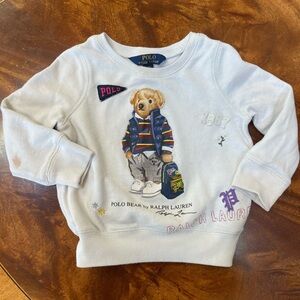 Ralph Lauren Polo Bear 2T Unisex Toddler Sweatshirt with Polo Bear